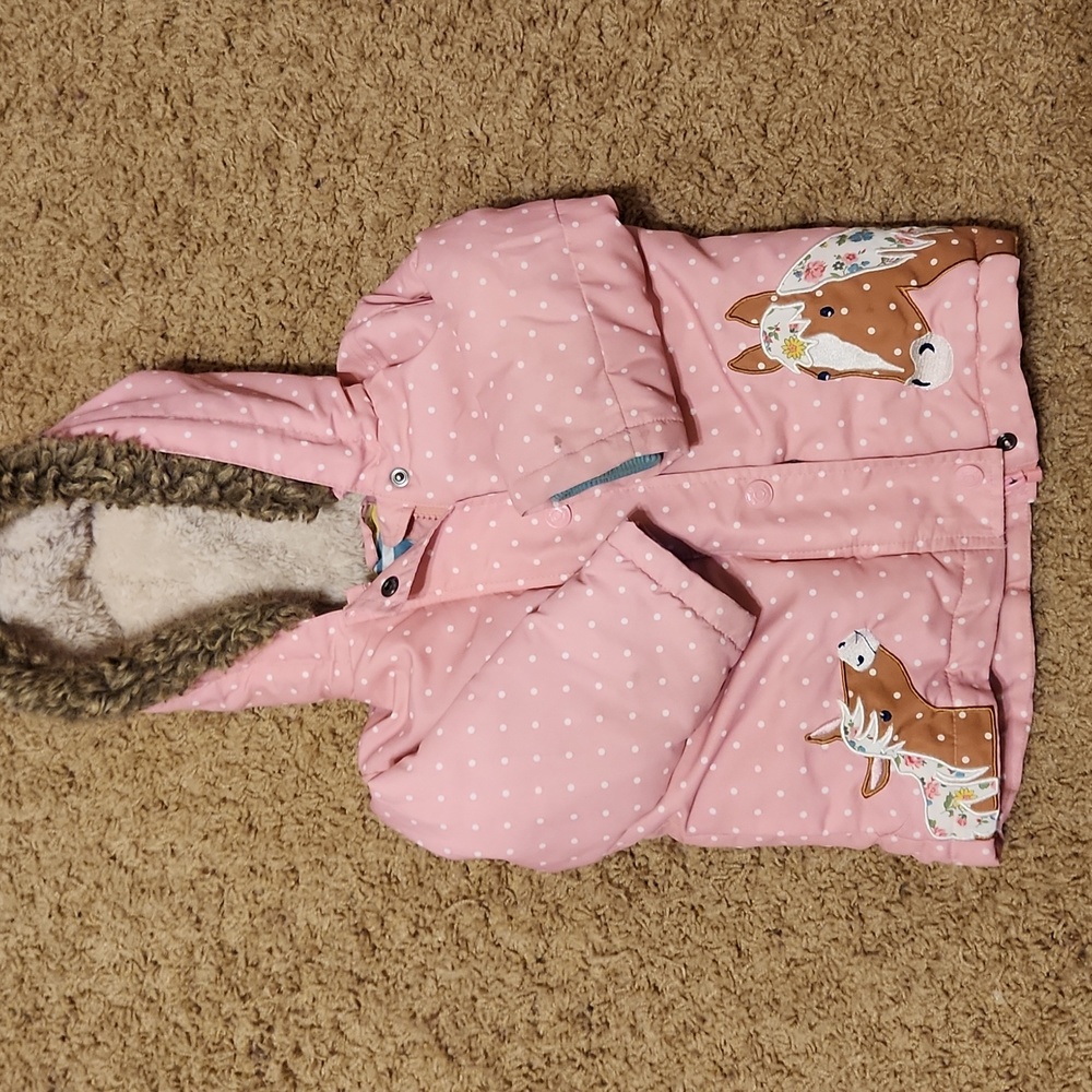 Baby Boden 3-in-1 Pink Polkadot winter coat